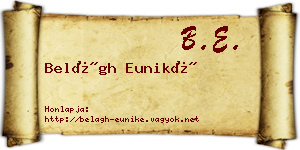 Belágh Euniké névjegykártya
